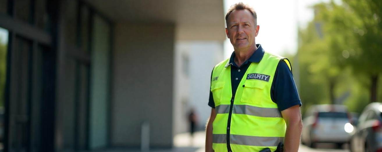 a military veteran working as a security guard
