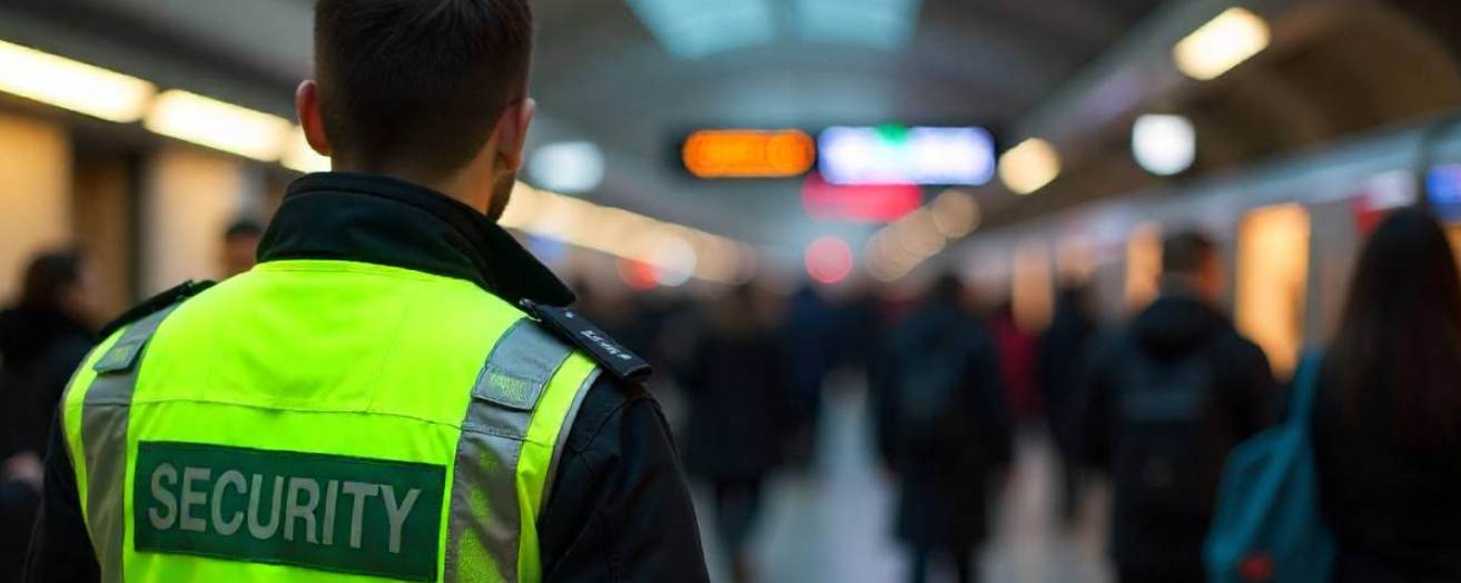 a young security officer on duty