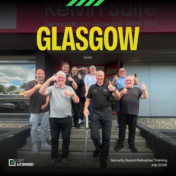Security Guard Refresher training class in Glasgow